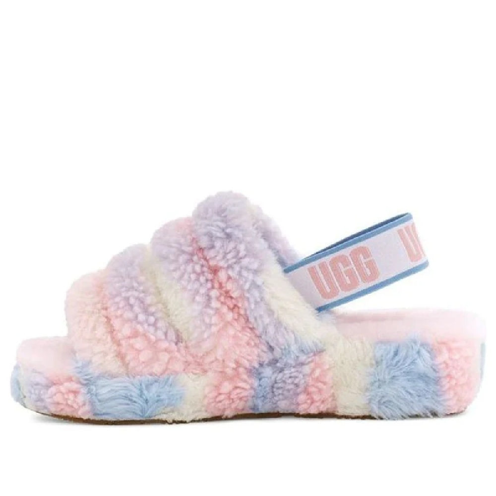 Women's UGG Fluff Yeah Slide Cali Collage Pride-Stripes (1120070-PSTR)