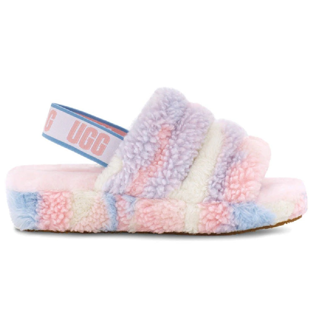 Women's UGG Fluff Yeah Slide Cali Collage Pride-Stripes (1120070-PSTR)