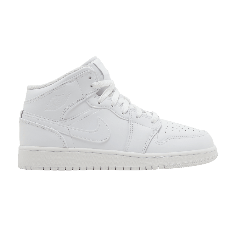 Jordan 1 Mid Triple White (2023) (GS)