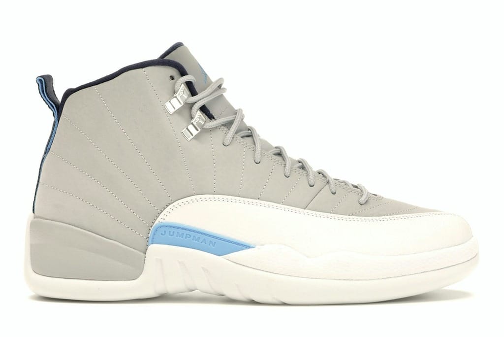 Air Jordan 12 Retro Grey University Blue (130690-007) Leather Sneakers