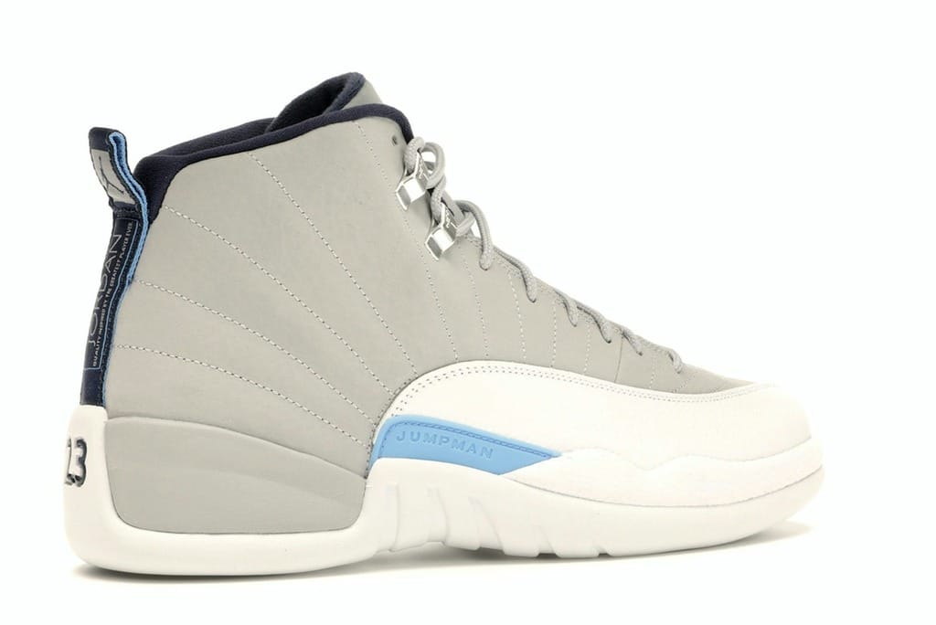Air Jordan 12 Retro Grey University Blue (130690-007) Leather Sneakers