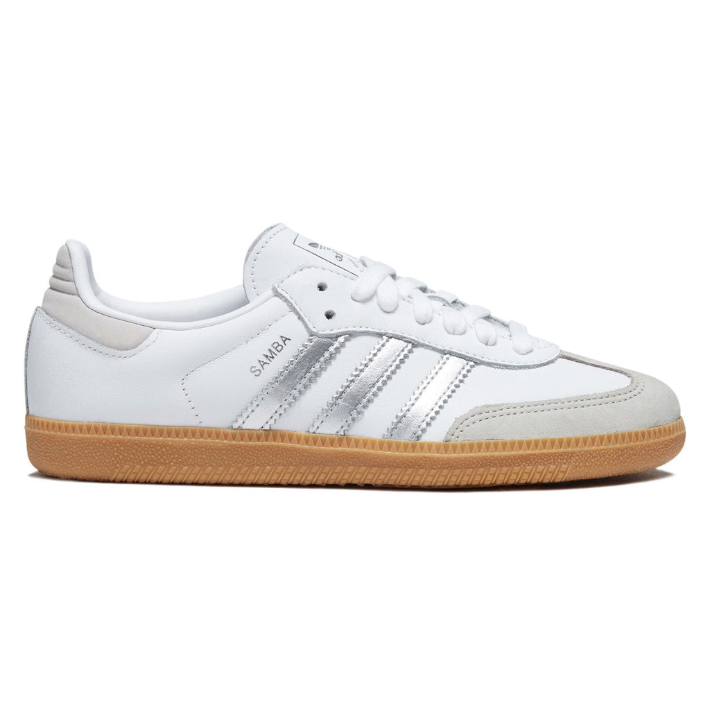 Adidas Womens Samba OG Shoes - Ftwr White/Silver Metallic/Grey