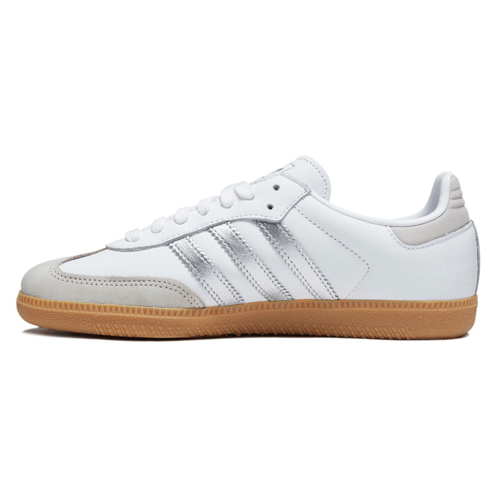 Adidas Womens Samba OG Shoes - Ftwr White/Silver Metallic/Grey