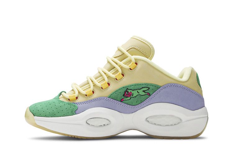 Reebok Question Low BBC Ice Cream Running Dog Yellow Green