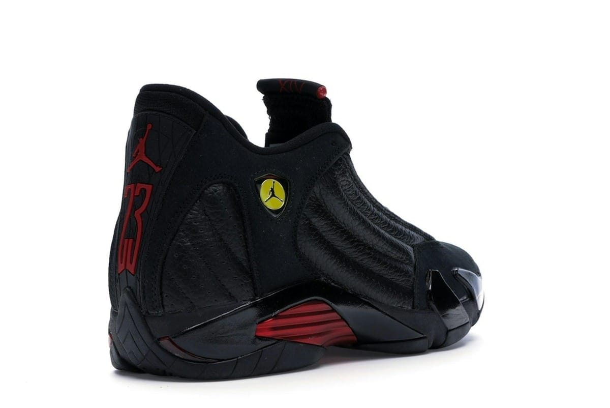Jordan 14 Retro Last Shot 2018 Black Varsity Red Sneakers 487471-003