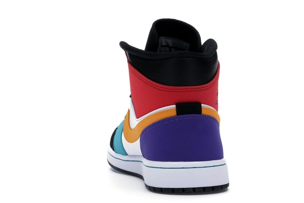 Jordan 1 Mid Bred Multi-Color Sneakers (554724-125)