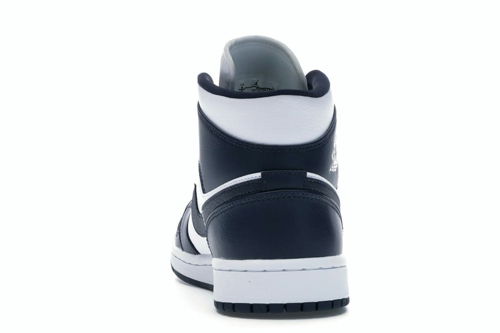Air Jordan 1 Mid White Metallic Gold Obsidian (554724-174)