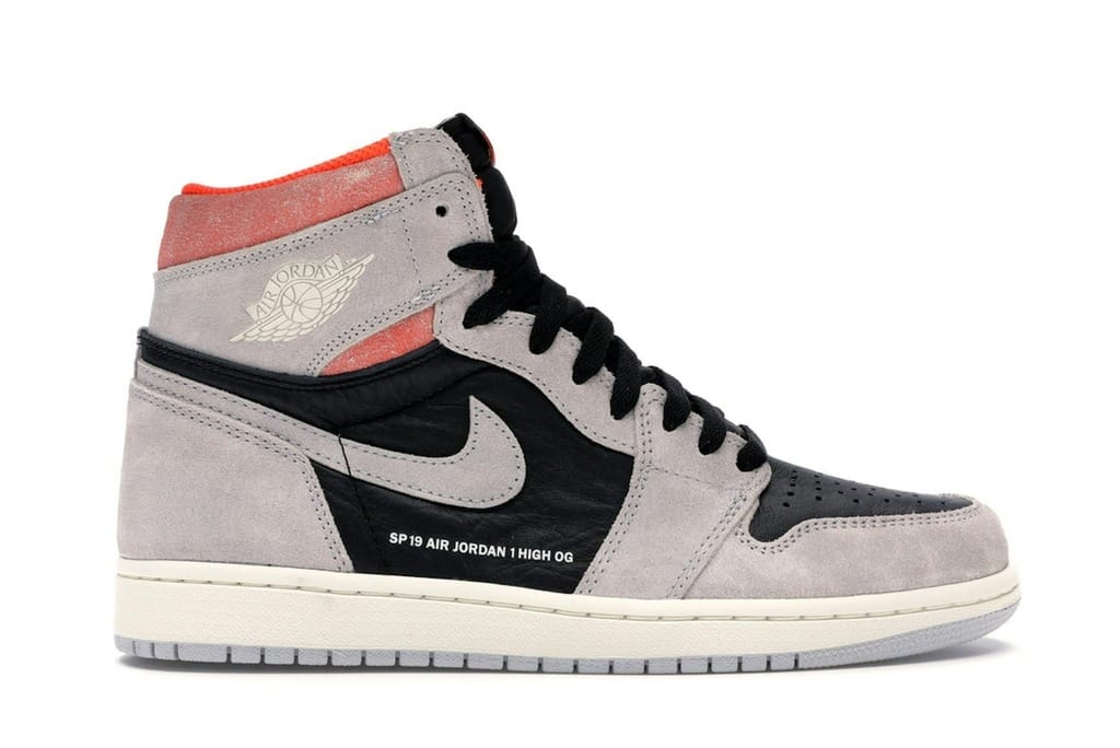 Jordan 1 Retro High Neutral Grey Hyper Crimson (555088-018)