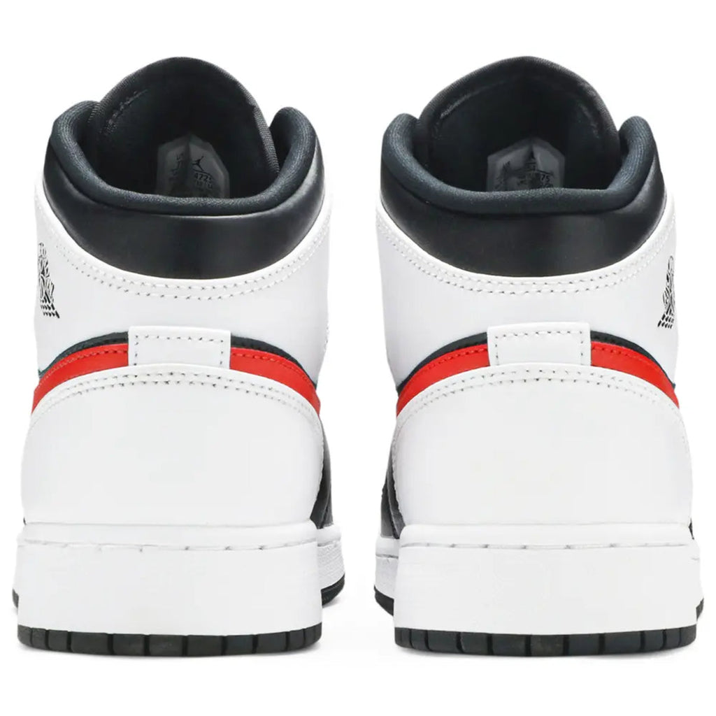 Jordan 1 Mid White Black Chile Red (GS)