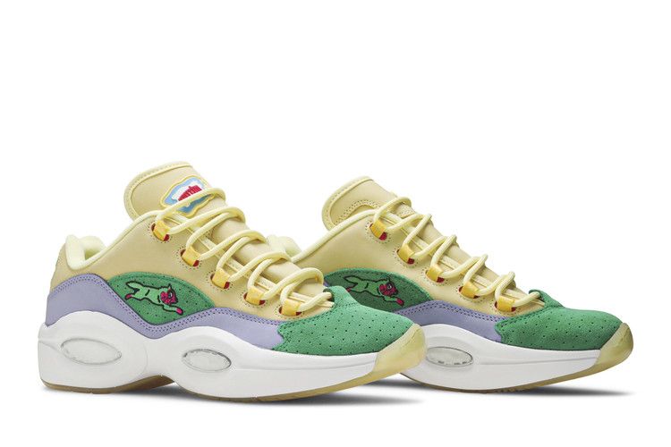 Reebok Question Low BBC Ice Cream Running Dog Yellow Green