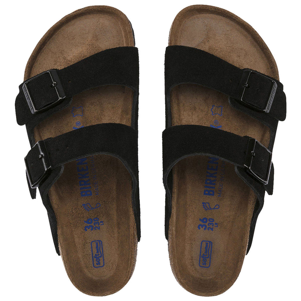 Birkenstock Arizona Soft Footbed Sandals - Black Suede
