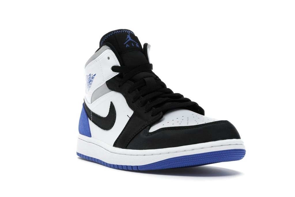 Air Jordan 1 Mid SE Royal Black Toe – White/Black/Hyper Royal – 852542-102