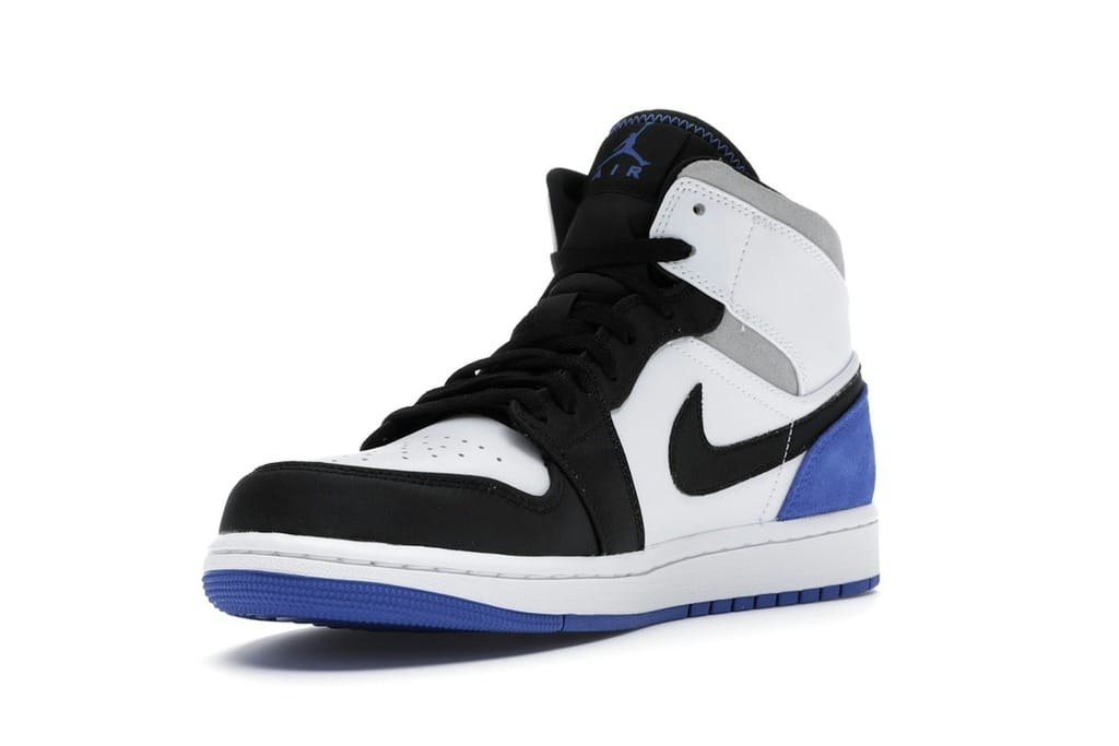 Air Jordan 1 Mid SE Royal Black Toe – White/Black/Hyper Royal – 852542-102