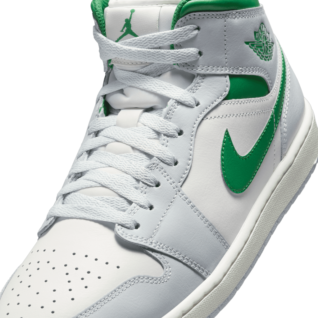 Men's Air Jordan 1 Mid "Summit White Lucky Green"