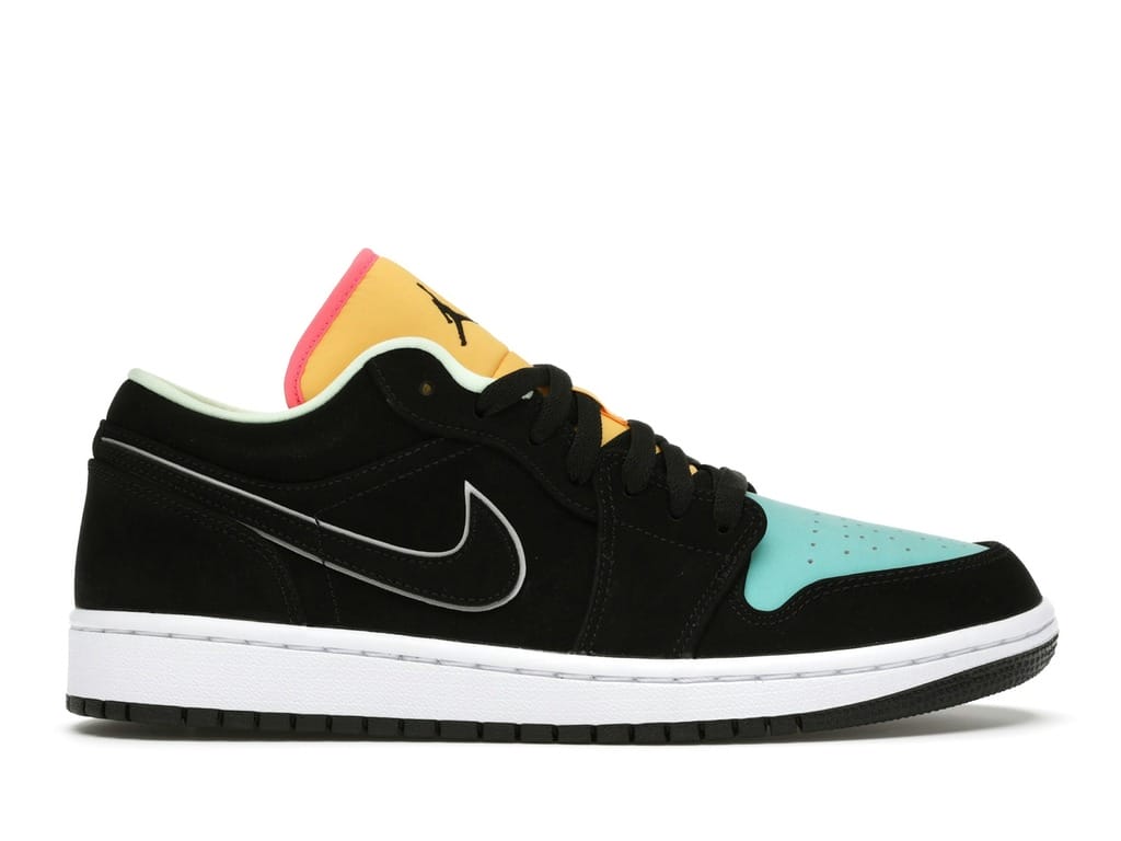Jordan 1 Low Black Aurora Green Laser Orange CK3022-013