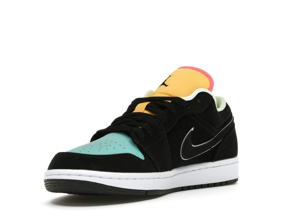 Jordan 1 Low Black Aurora Green Laser Orange CK3022-013