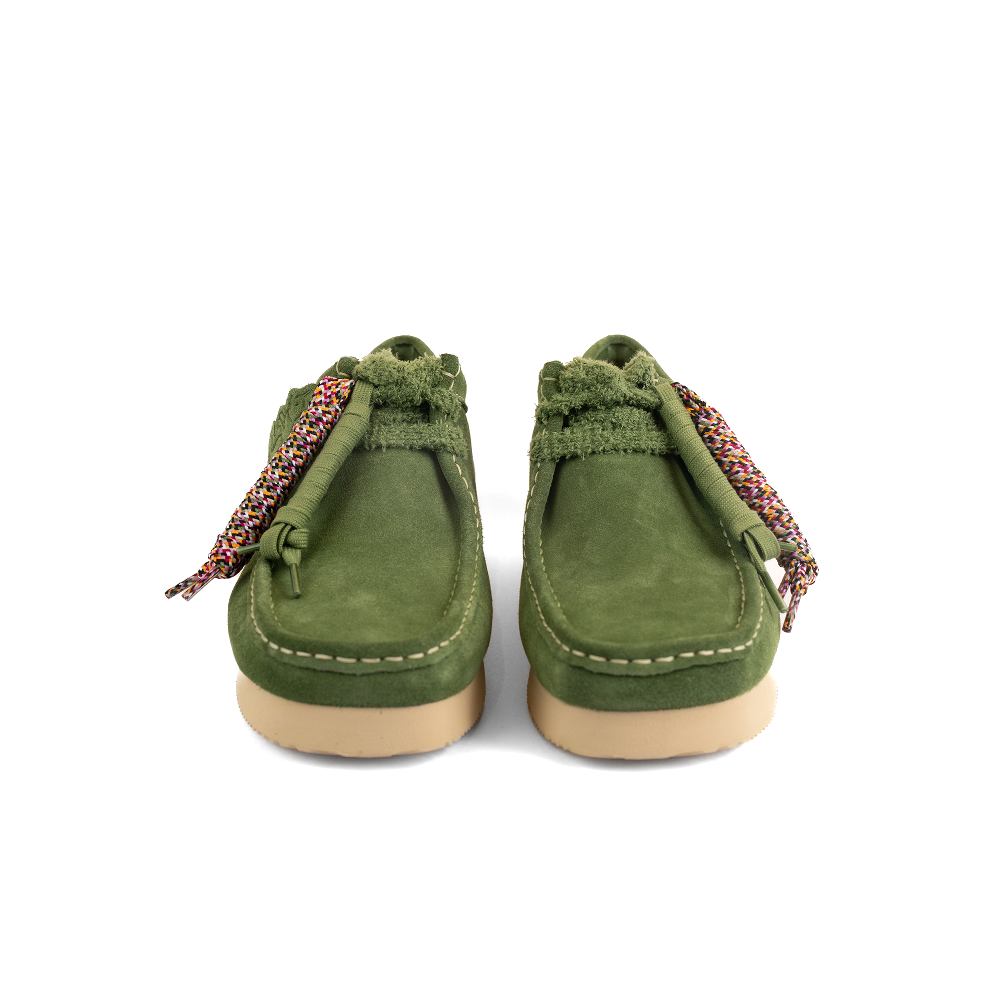 CLARKS WALLABEE - GREEN SUEDE