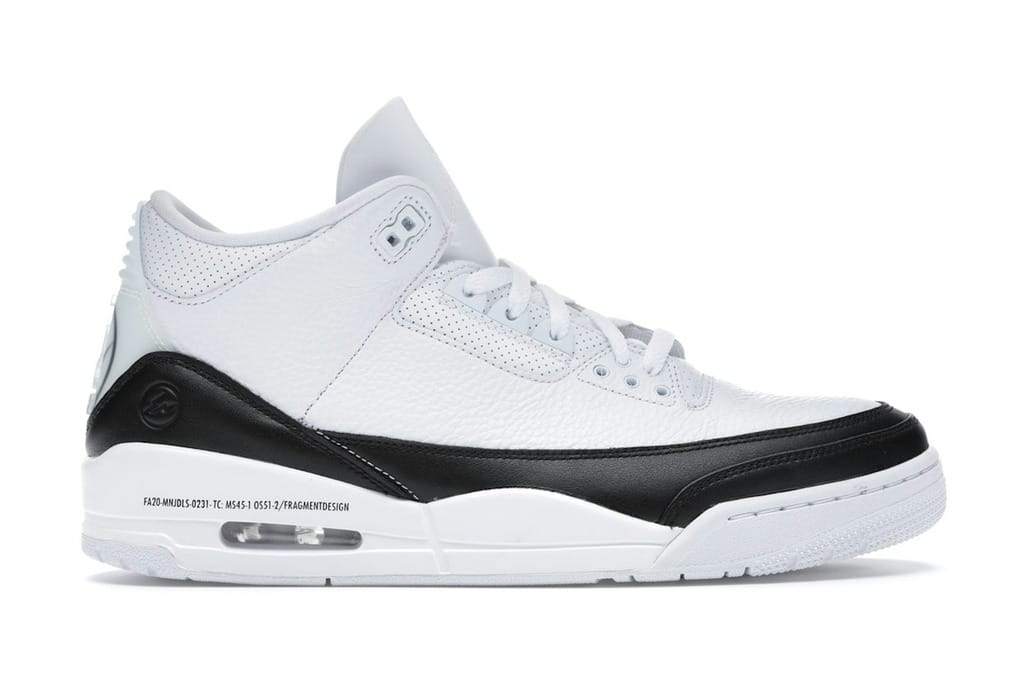 Air Jordan 3 Retro Fragment White Black DA3595-100 Sneakers