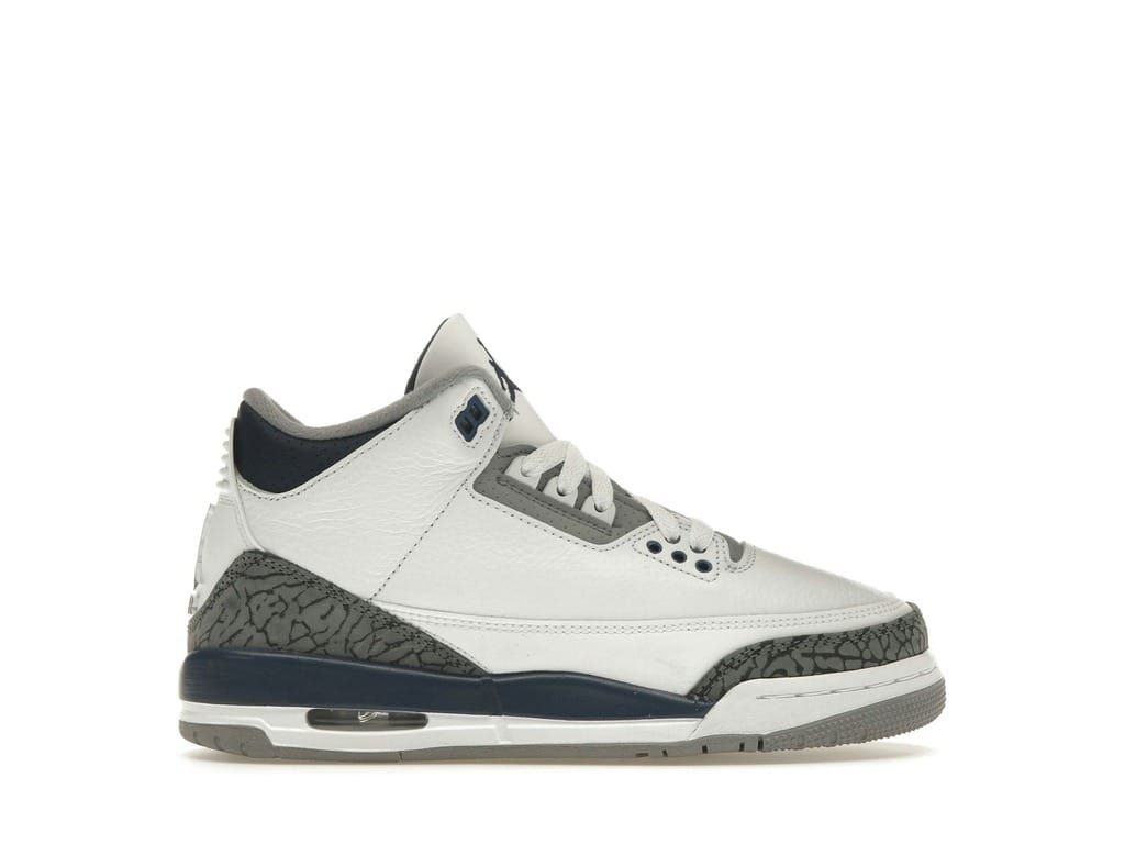 Jordan 3 Retro Midnight Navy (GS) DM0967-140 White Cement Grey Black Sneakers
