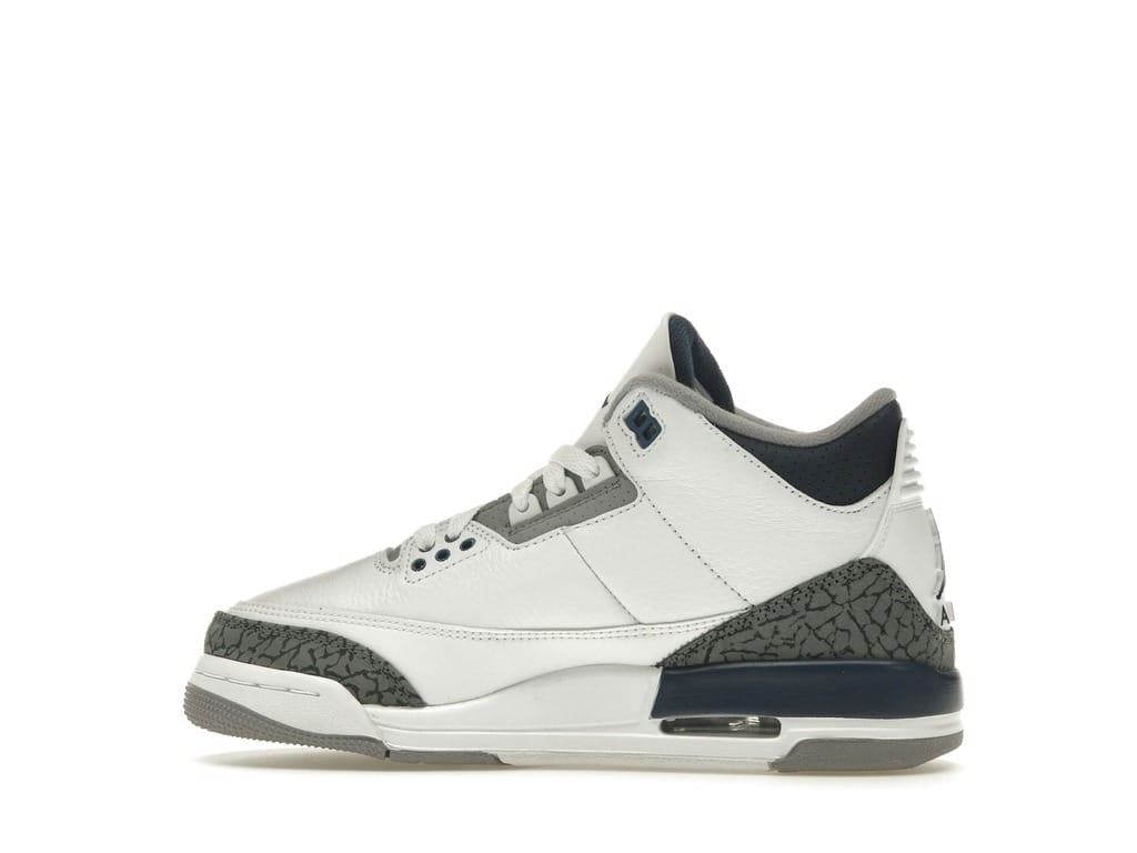 Jordan 3 Retro Midnight Navy (GS) DM0967-140 White Cement Grey Black Sneakers