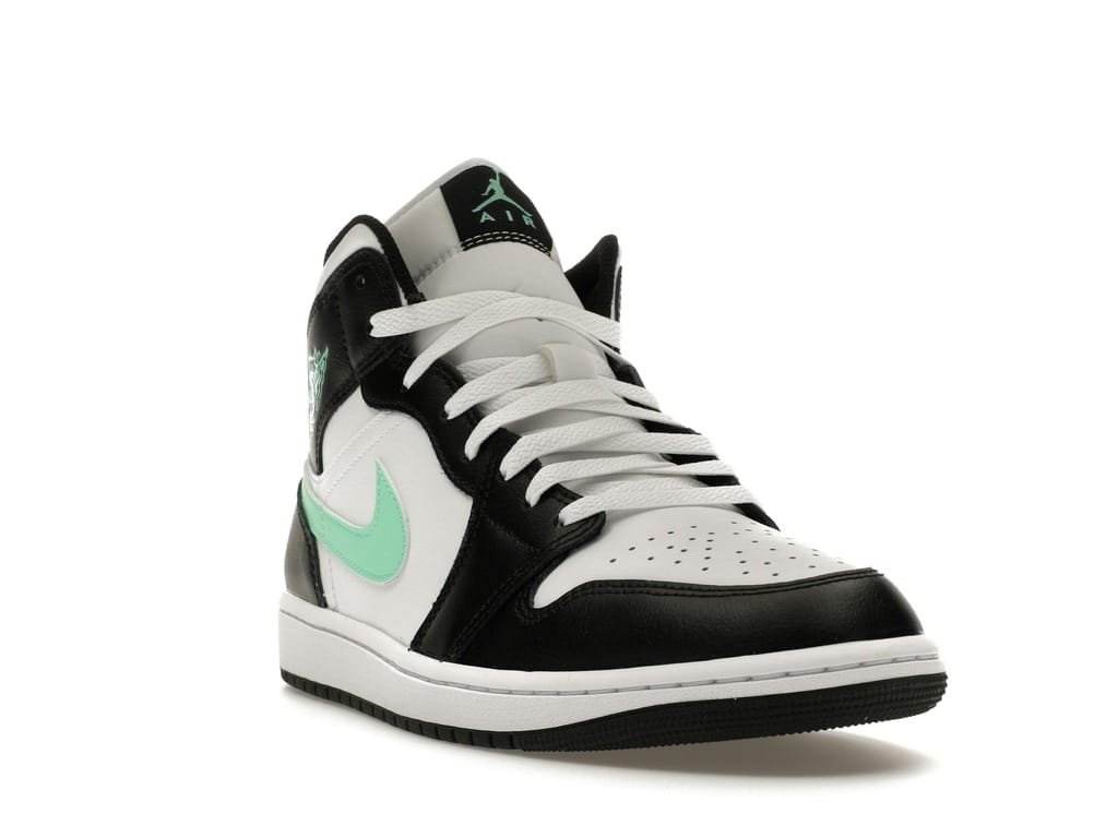 Jordan 1 Mid Green Glow (DQ8426-103) White/Black-Green Glow Sneakers
