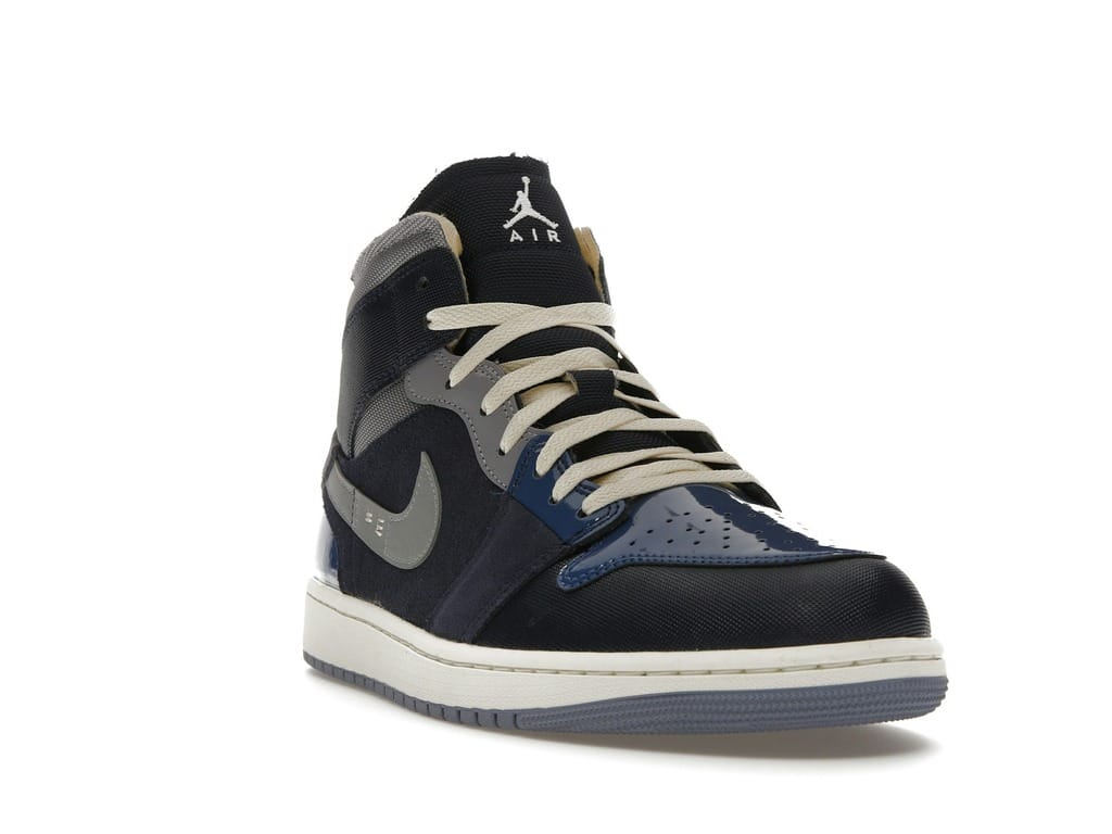 Air Jordan 1 Mid SE Craft Obsidian French Blue Ashen Slate White Sneakers – DR8868-400