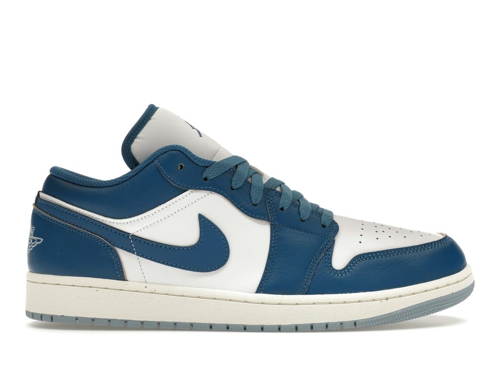 Jordan 1 Low Industrial Blue Sneakers – White/Sail/Industrial Blue – FN5214-141