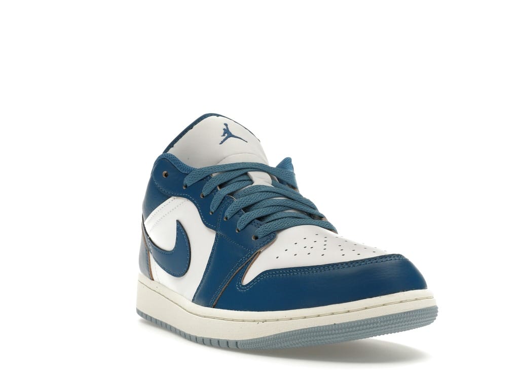 Jordan 1 Low Industrial Blue Sneakers – White/Sail/Industrial Blue – FN5214-141