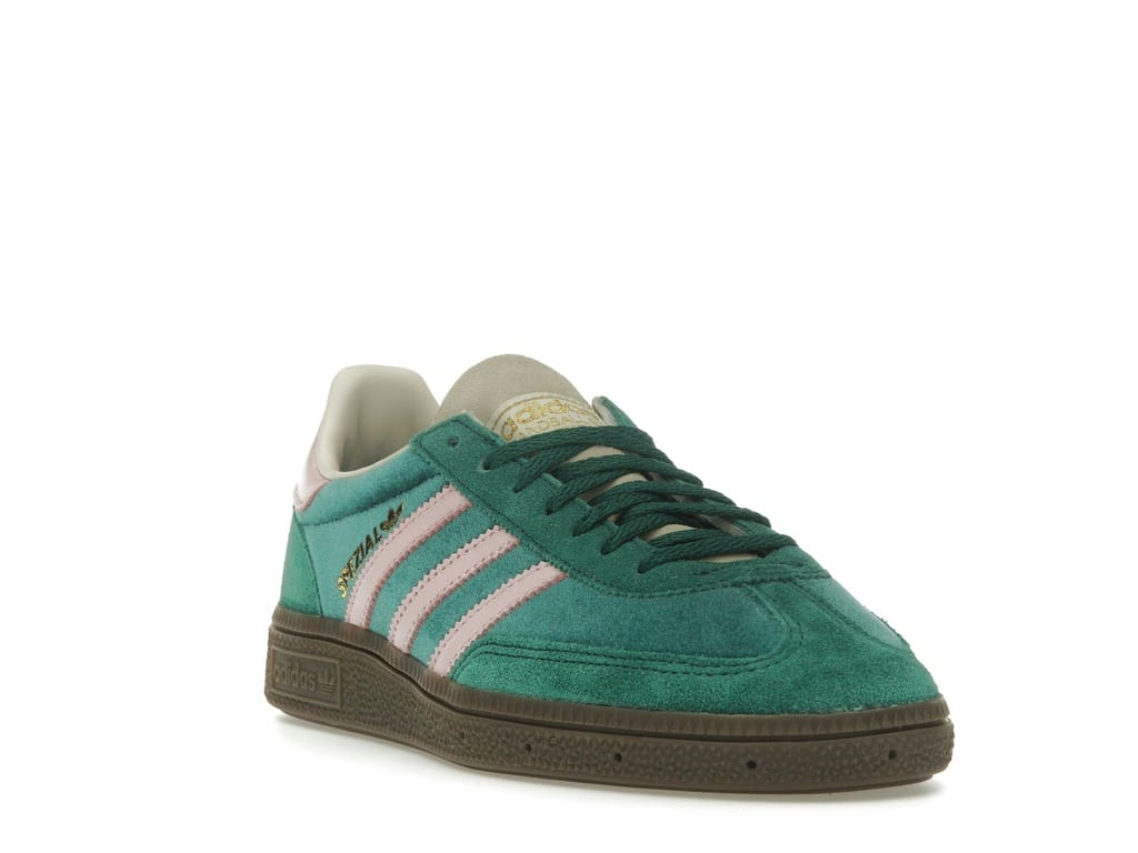 Adidas Handball Spezial Green Pink Velvet Women’s Sneakers JI2648