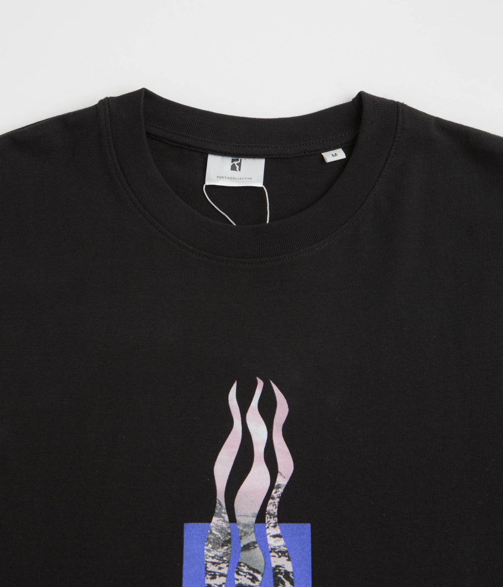 Poetic Collective Flames T-Shirt - Black