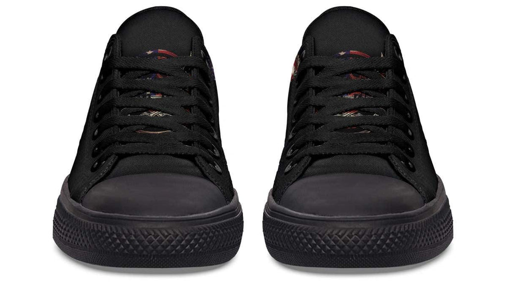 Born To Ride with American Pattern Black Lowtop Sneaker
