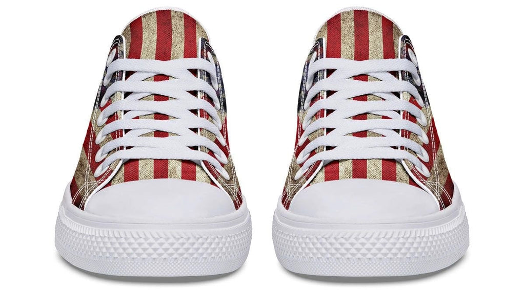American Skull White Lowtop Sneaker