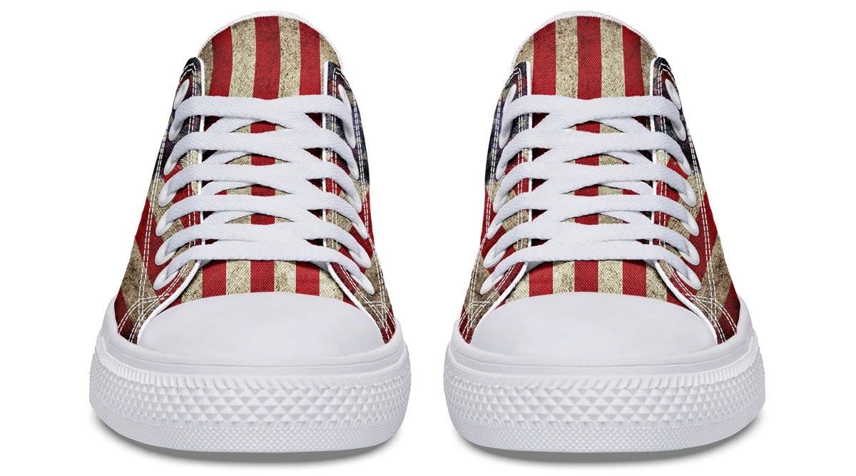 American Skull White Lowtop Sneaker