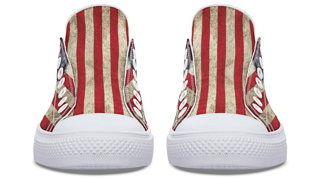 American Skull White Lowtop Sneaker
