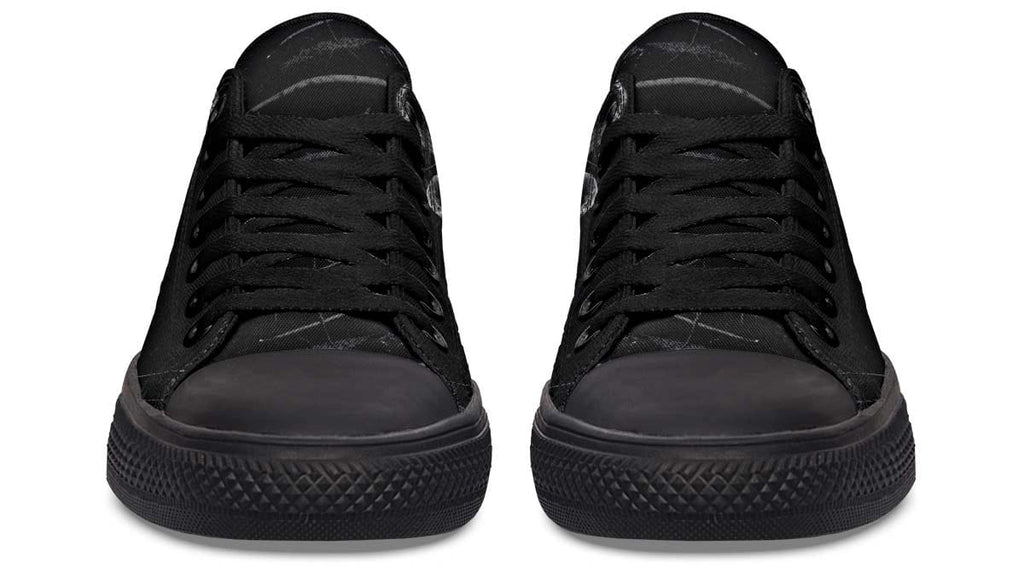 Death and Crow Black Lowtop Sneaker