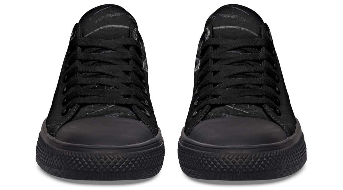 Death and Crow Black Lowtop Sneaker