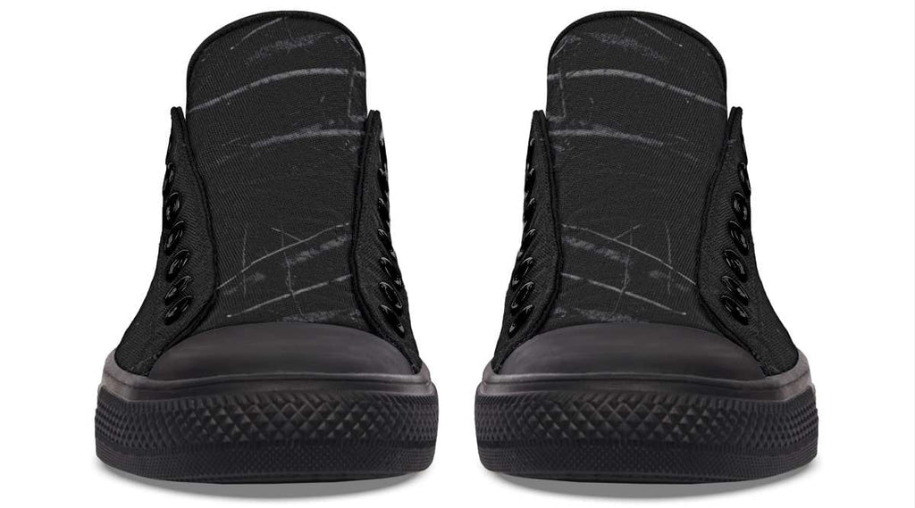Death and Crow Black Lowtop Sneaker