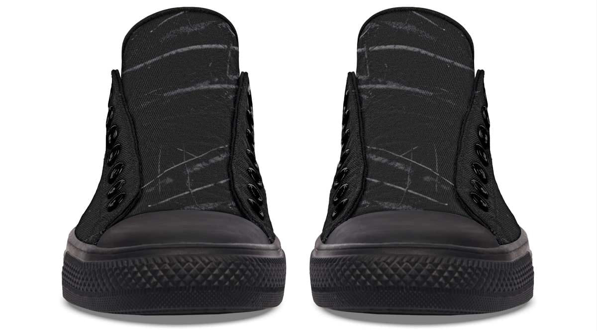Death and Crow Black Lowtop Sneaker