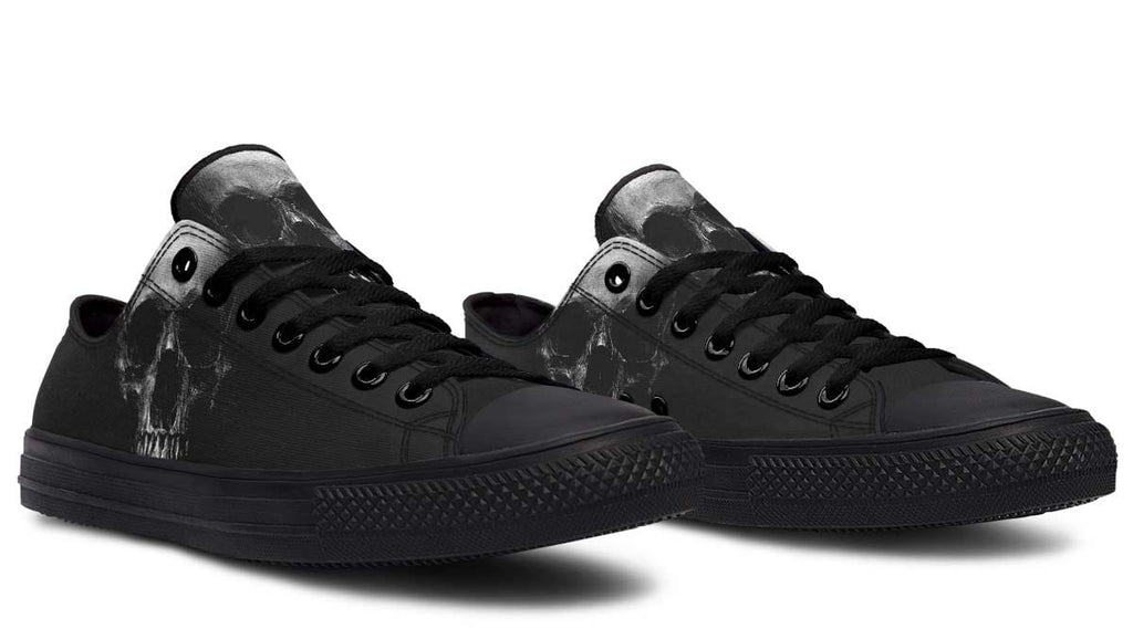 Just a Skull Black Lowtop Sneaker