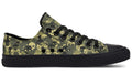 Camo Skull Pattern Black Lowtop Sneaker