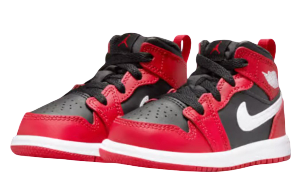 Jordan 1 Mid Black Gym Red (TD)