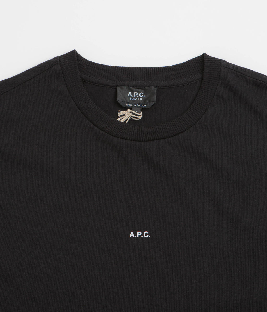 A.P.C. Boxy Micro Logo T-Shirt - Black / White