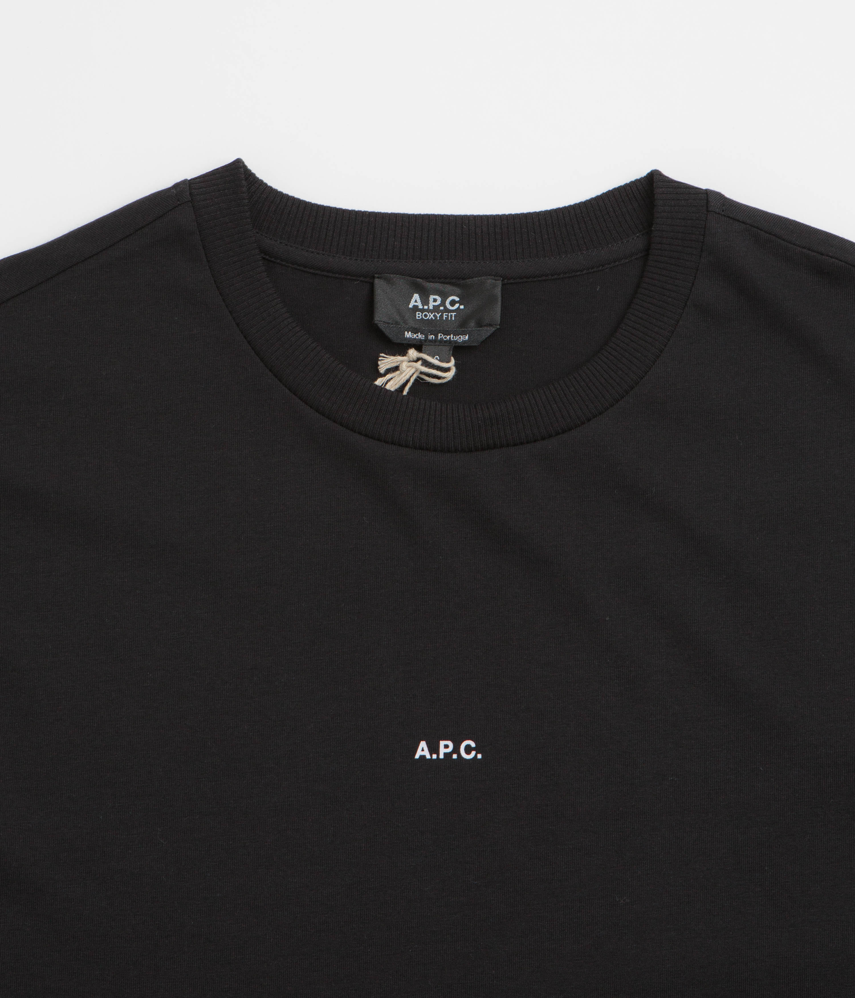 A.P.C. Boxy Micro Logo T-Shirt - Black / White