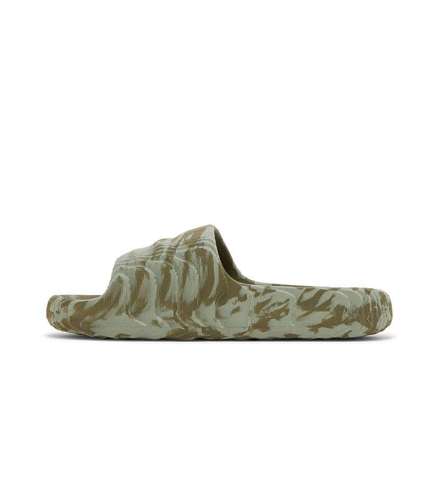 adidas Adilette 22 Slides "Olive Strata Silver Green" - Men's