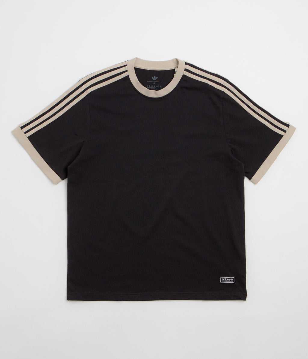 Adidas Ringer T-Shirt - Black / Khaki Three
