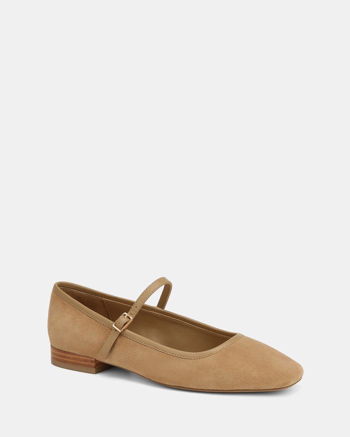 Aimee Fawn Suede Leather Mary Jane