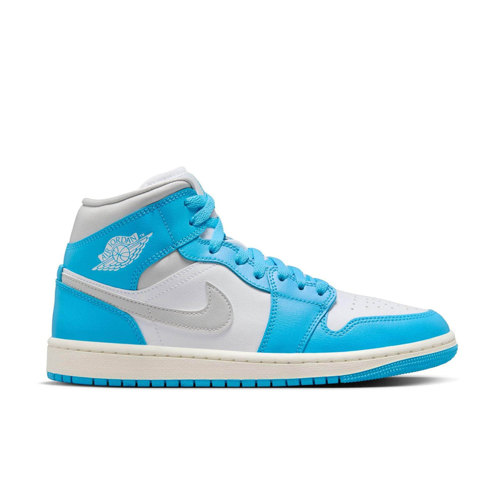 Air Jordan 1 Mid "Sky Dark Powder Blue White Sail Neutral Grey" - Women's