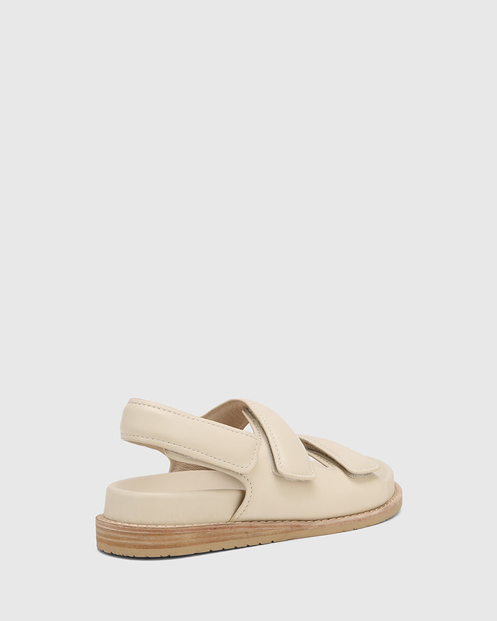Alexsandra Vintage Ivory Leather Sandal