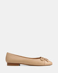 Amelia Nude Leather Ballet Flats