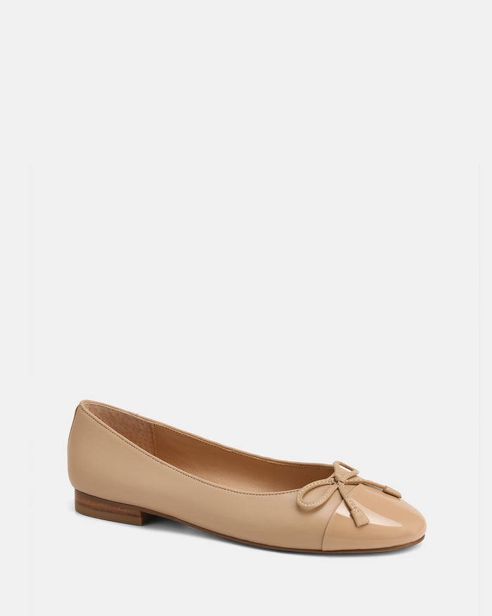 Amelia Nude Leather Ballet Flats